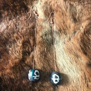 Handmade African Glass beaded earrings